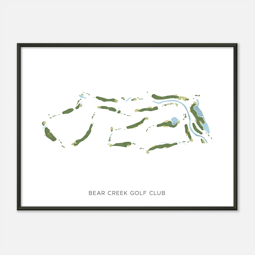 Print of Bear Creek Golf Club Modern Map