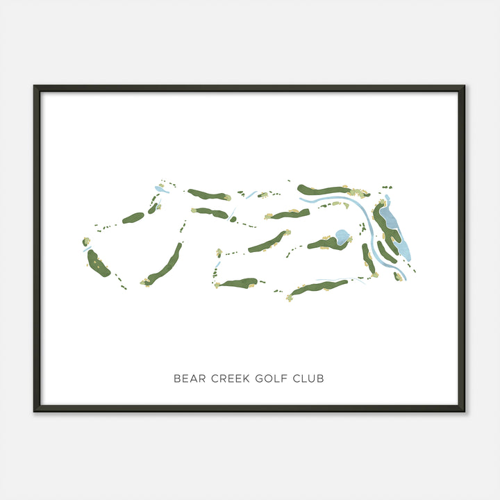 Print of Bear Creek Golf Club Modern Map