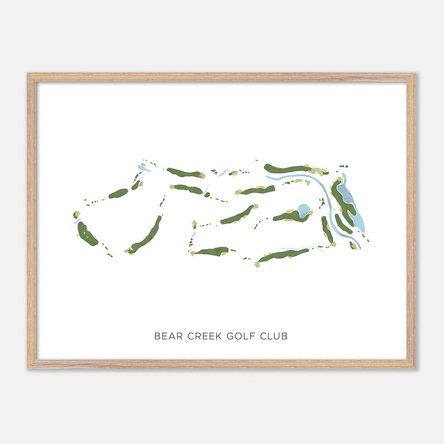 Print of Bear Creek Golf Club Modern Map