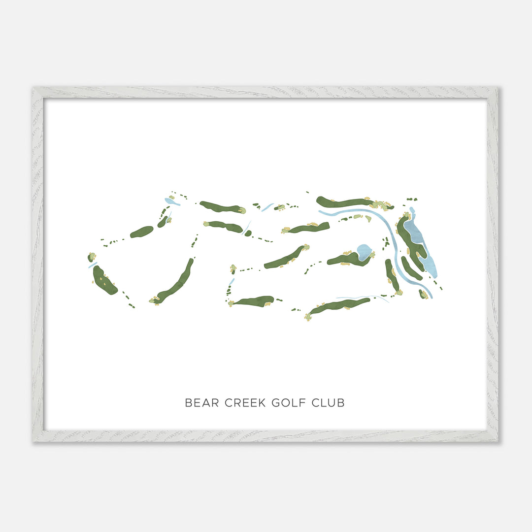 Print of Bear Creek Golf Club Modern Map
