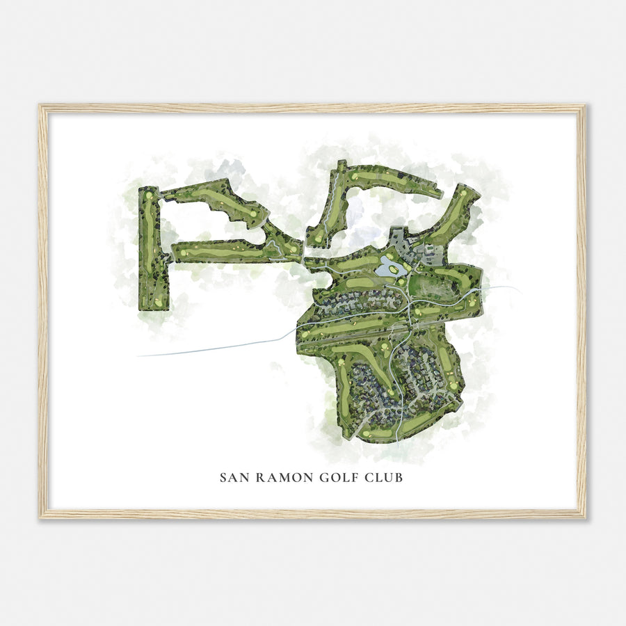 Print of San Ramon Golf Club Classic Map