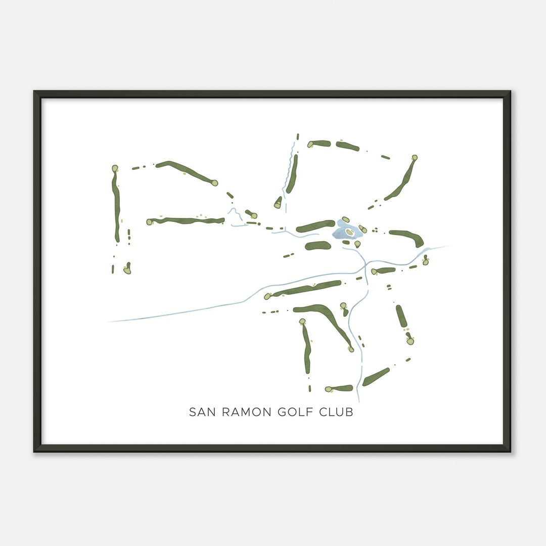 Print of San Ramon Golf Club Modern Map