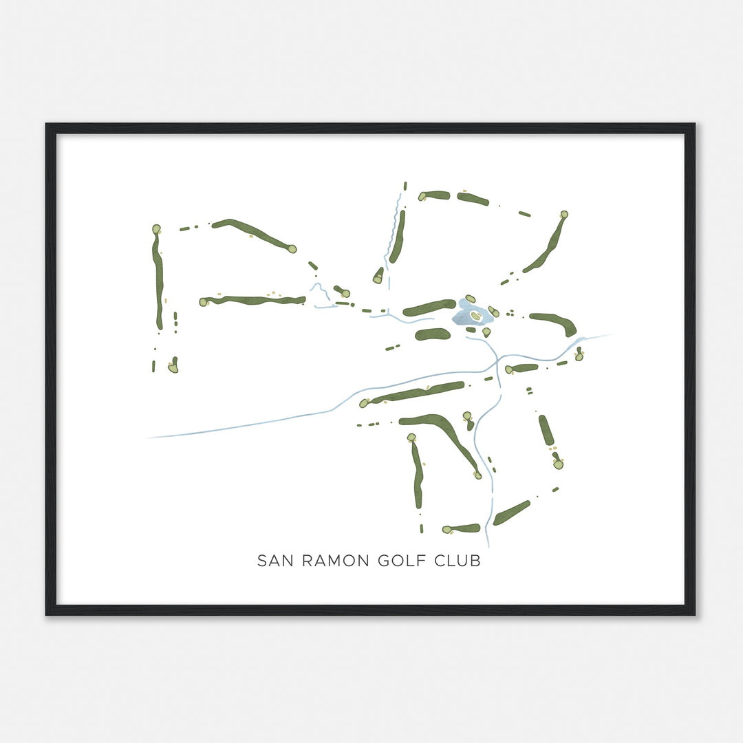 Print of San Ramon Golf Club Modern Map