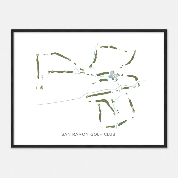 Print of San Ramon Golf Club Modern Map