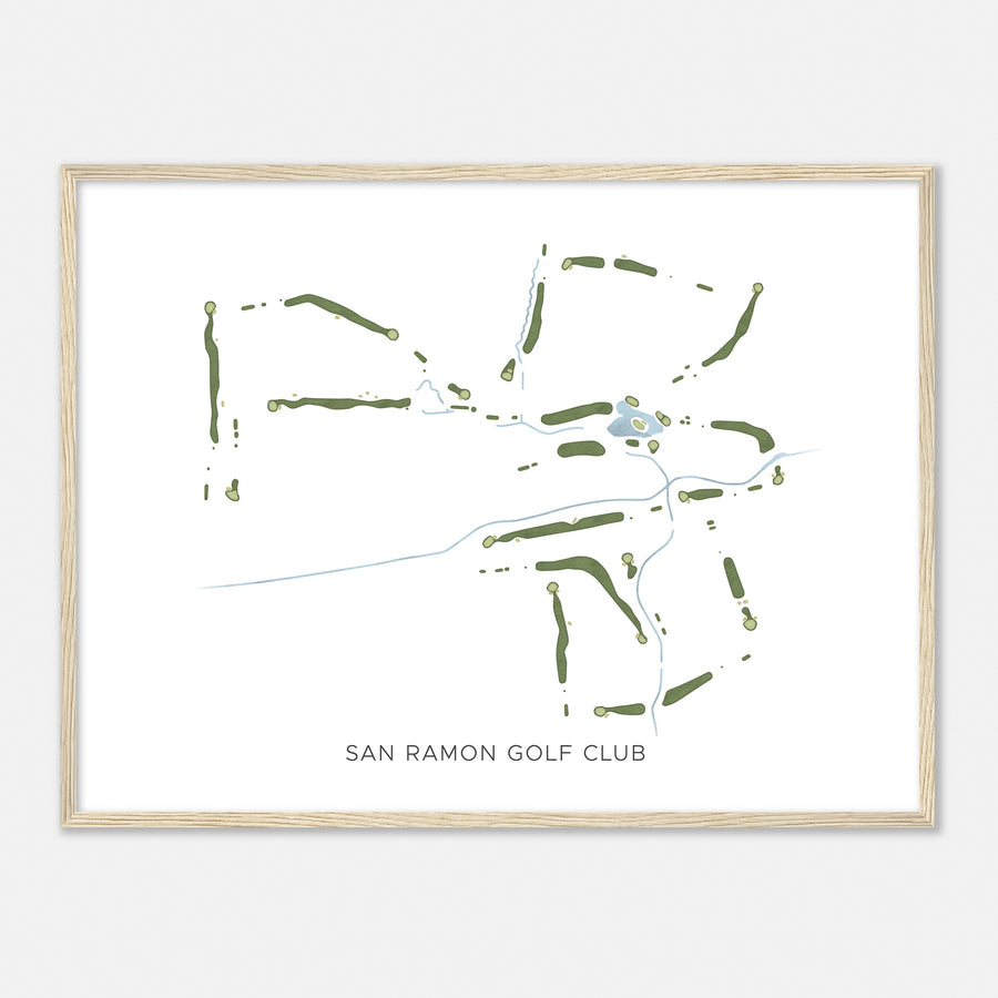 Print of San Ramon Golf Club Modern Map