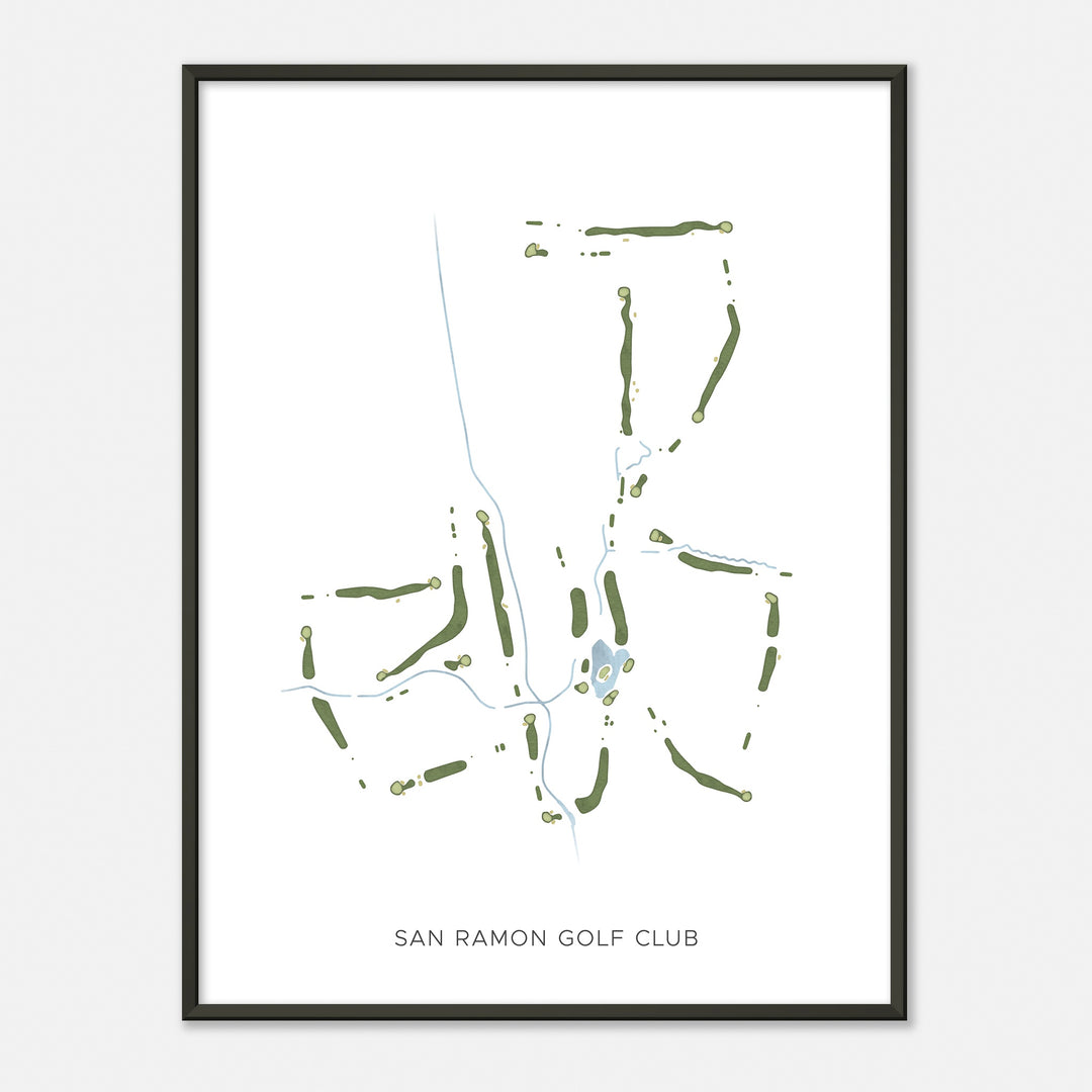 Print of San Ramon Golf Club Modern Map