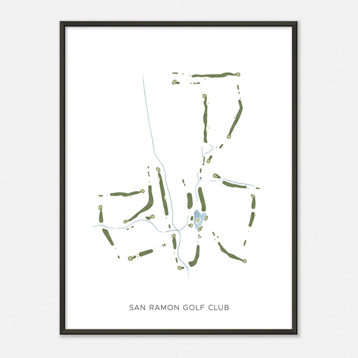 Print of San Ramon Golf Club Modern Map