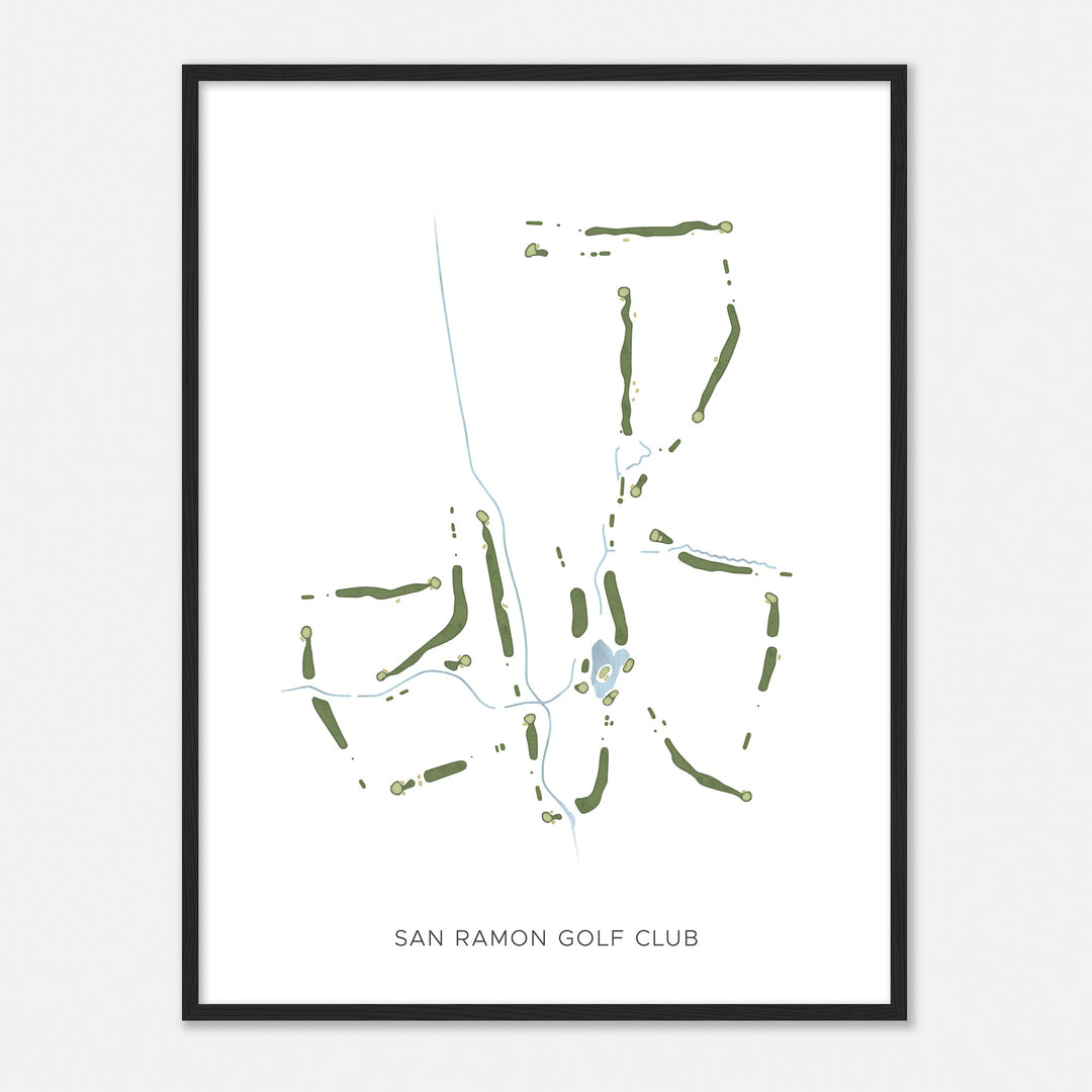 Print of San Ramon Golf Club Modern Map