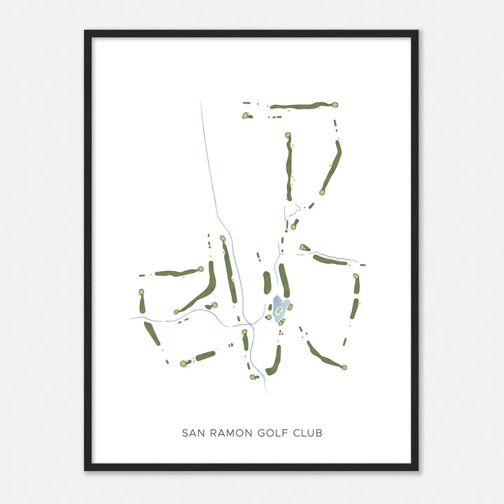 Print of San Ramon Golf Club Modern Map