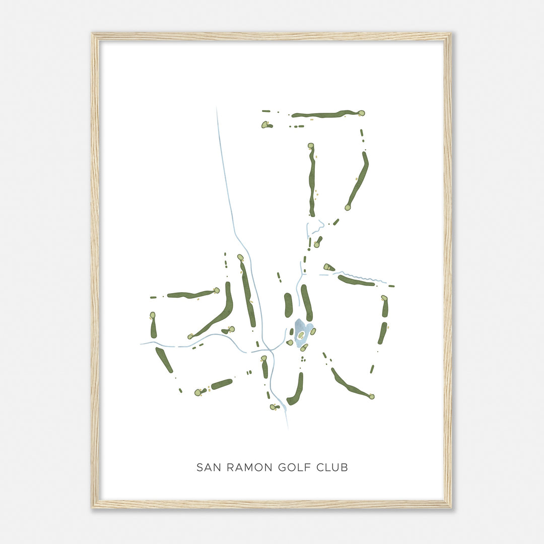 Print of San Ramon Golf Club Modern Map