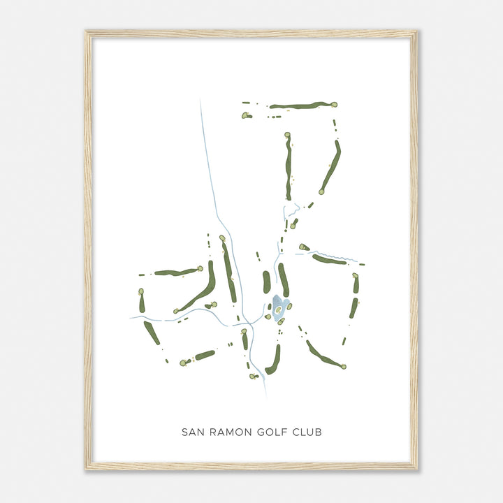 Print of San Ramon Golf Club Modern Map