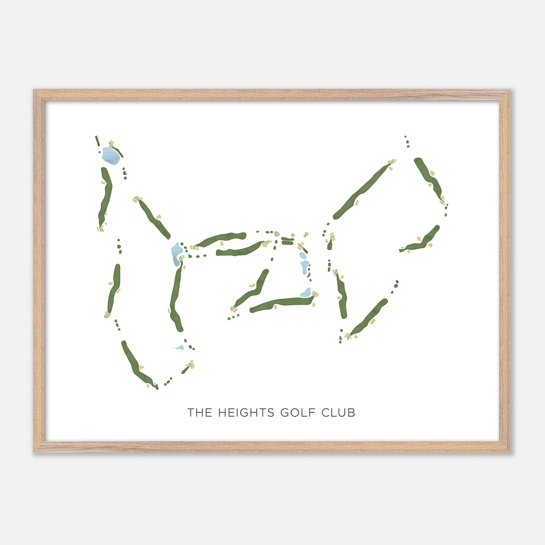 Print of The Heights Golf Club Modern Map