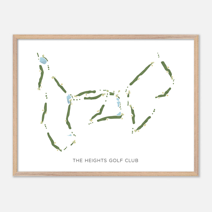 Print of The Heights Golf Club Modern Map