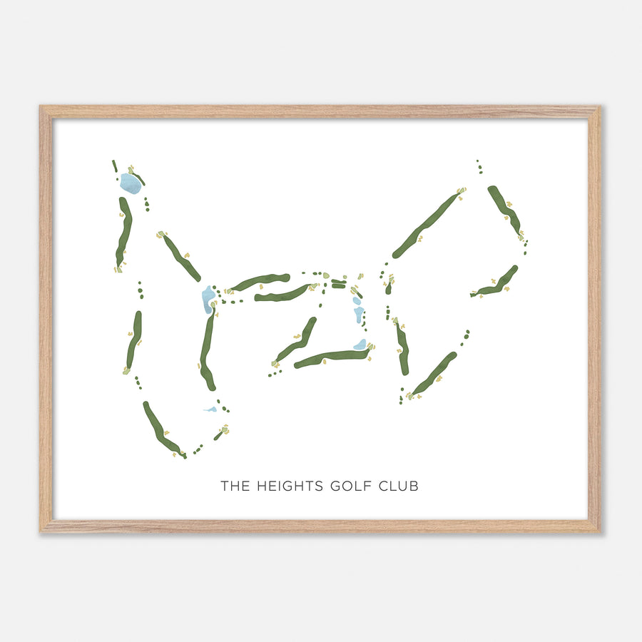 Print of The Heights Golf Club Modern Map
