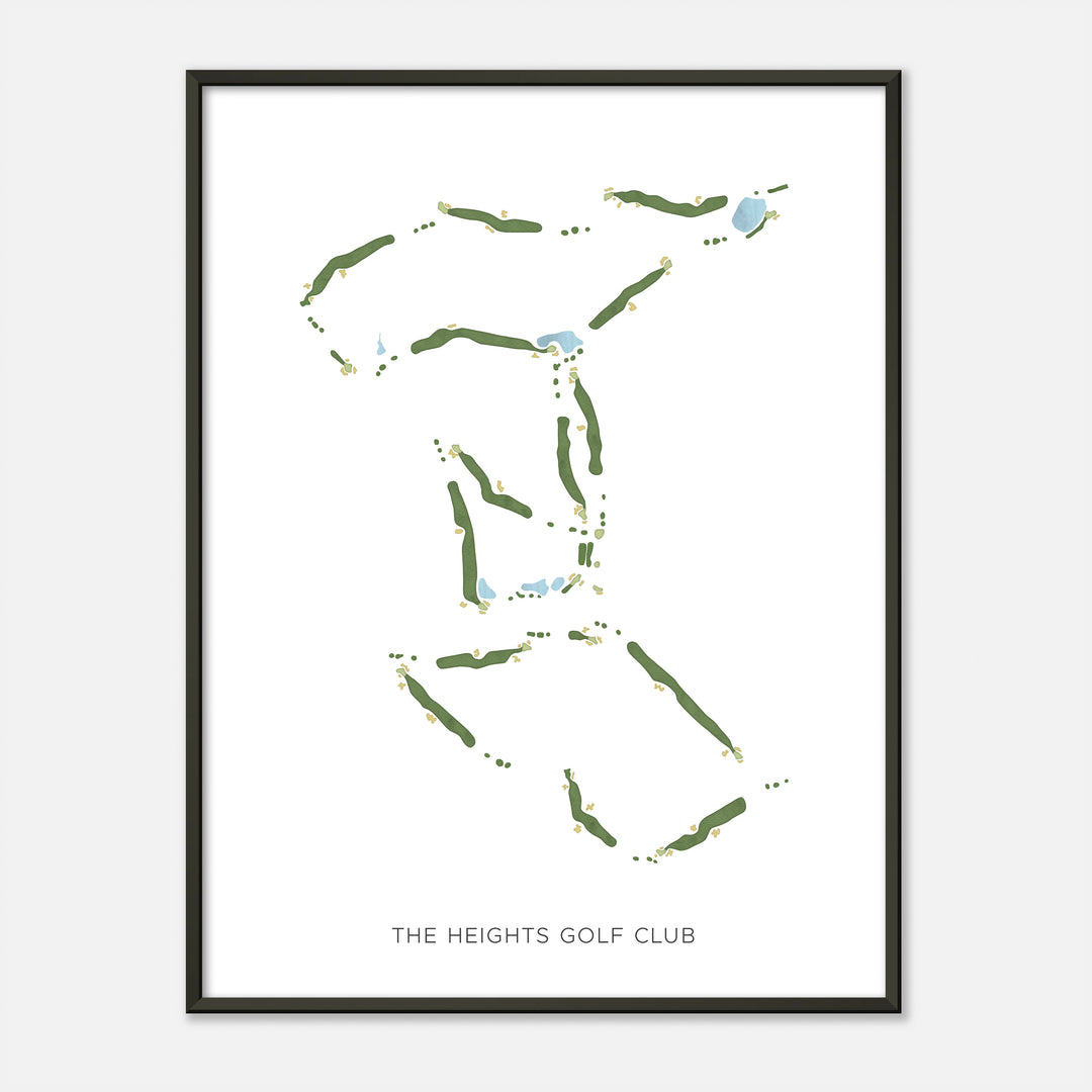 Print of The Heights Golf Club Modern Map
