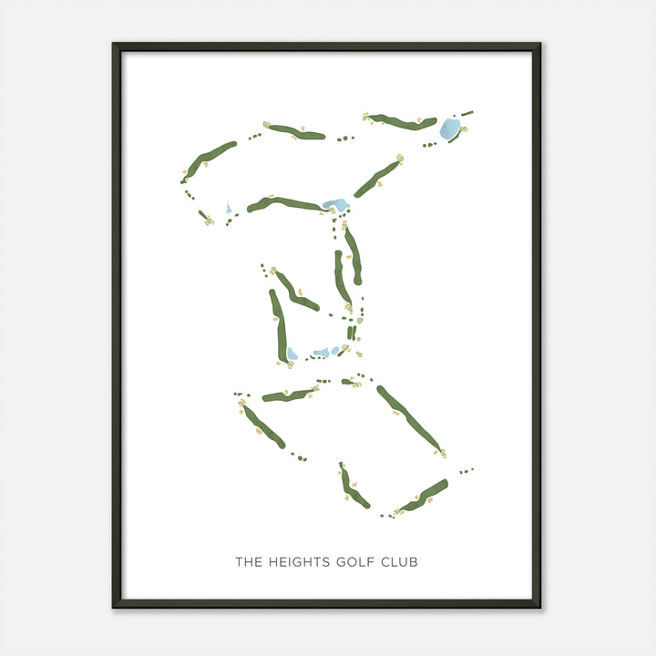 Print of The Heights Golf Club Modern Map
