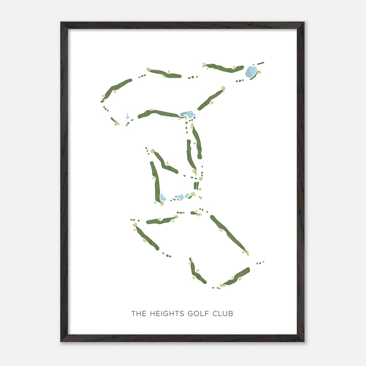 Print of The Heights Golf Club Modern Map