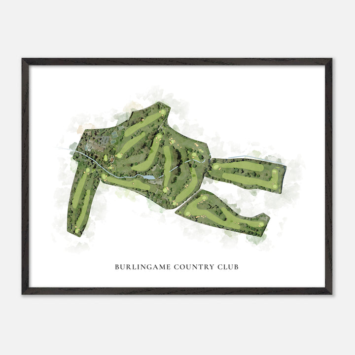Print of Burlingame Country Club Classic Map