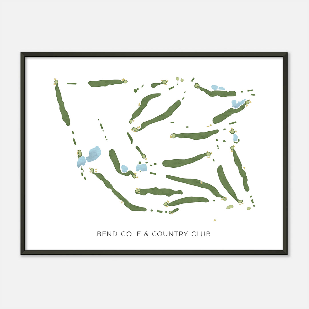Print of Bend Golf &amp; Country Club Modern Map