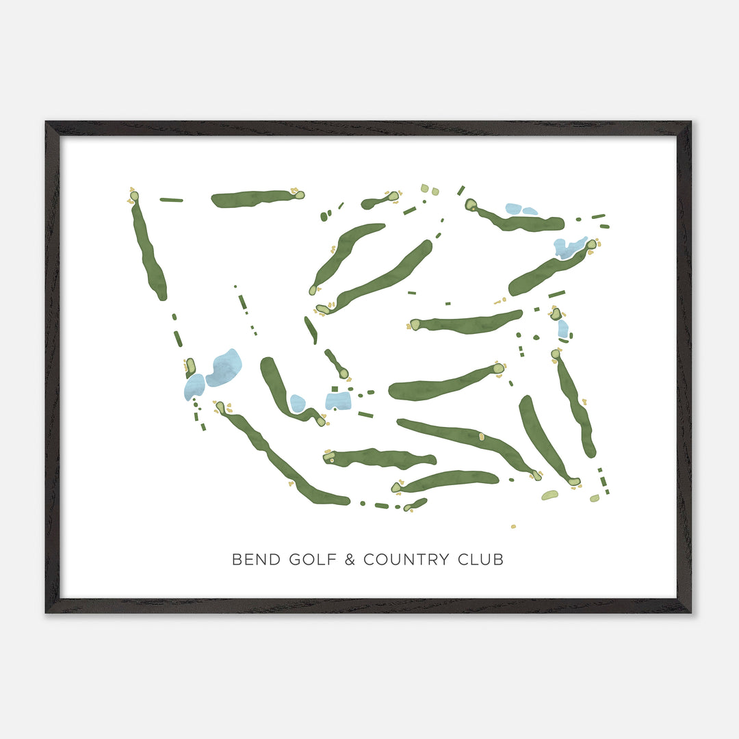 Print of Bend Golf &amp; Country Club Modern Map