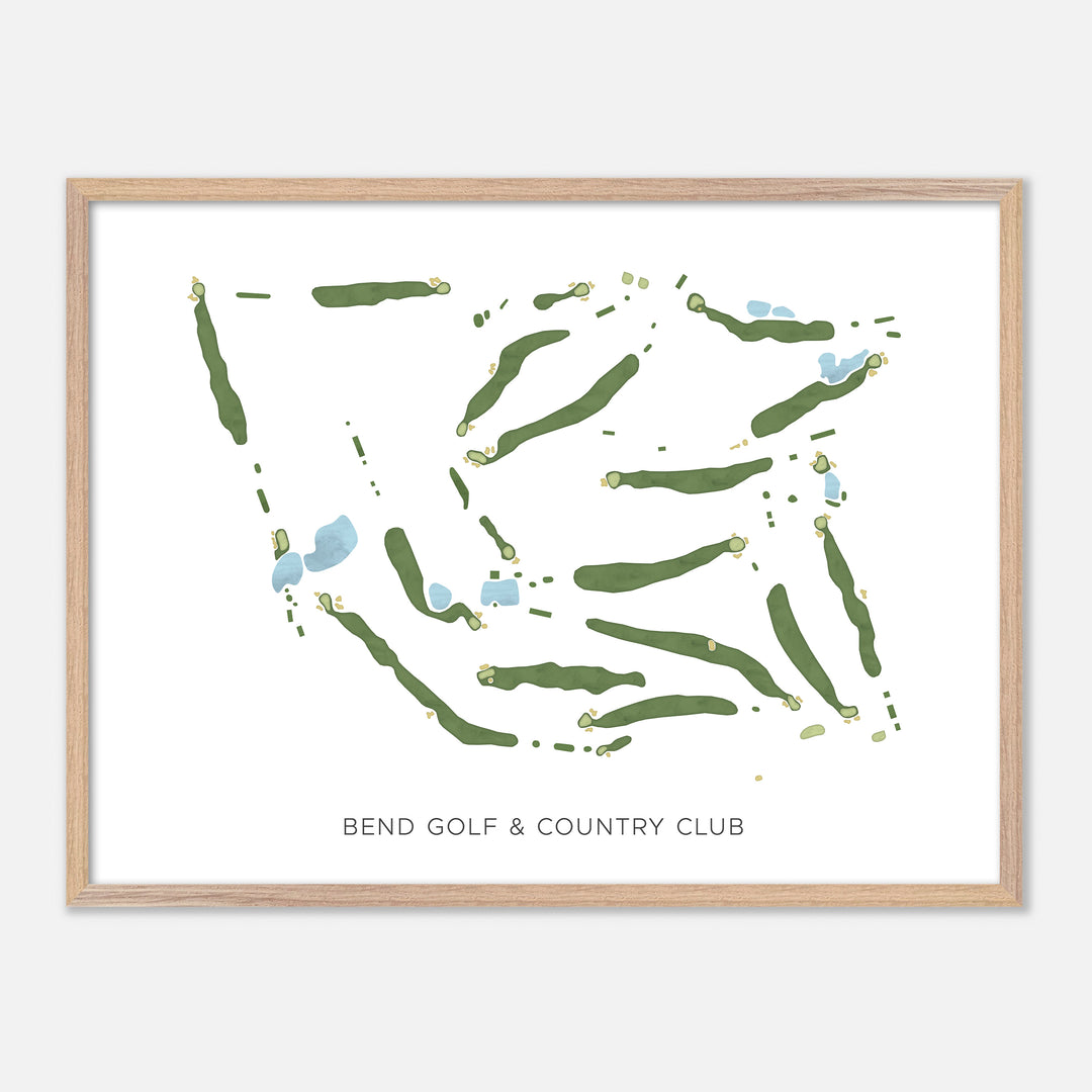 Print of Bend Golf &amp; Country Club Modern Map
