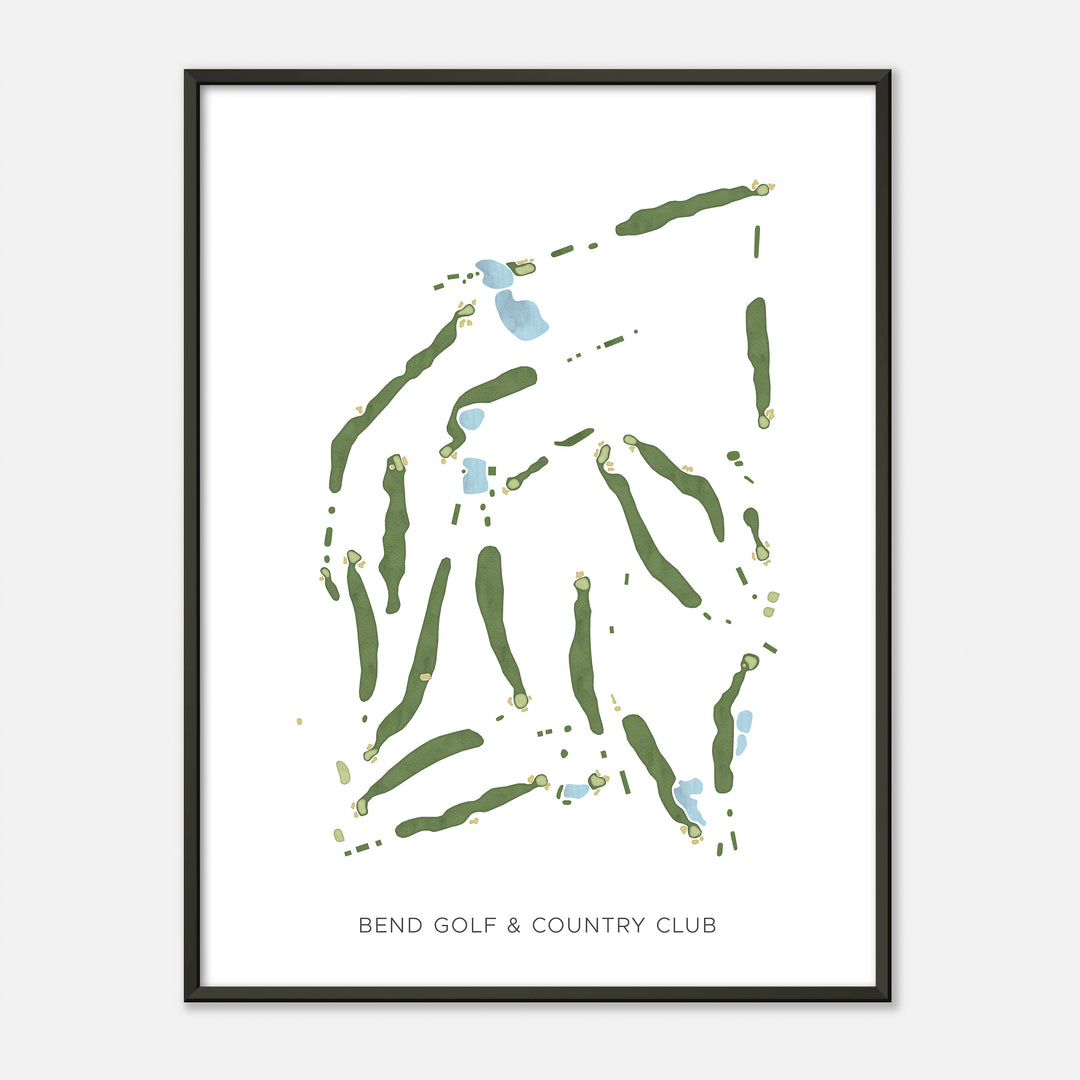 Print of Bend Golf &amp; Country Club Modern Map