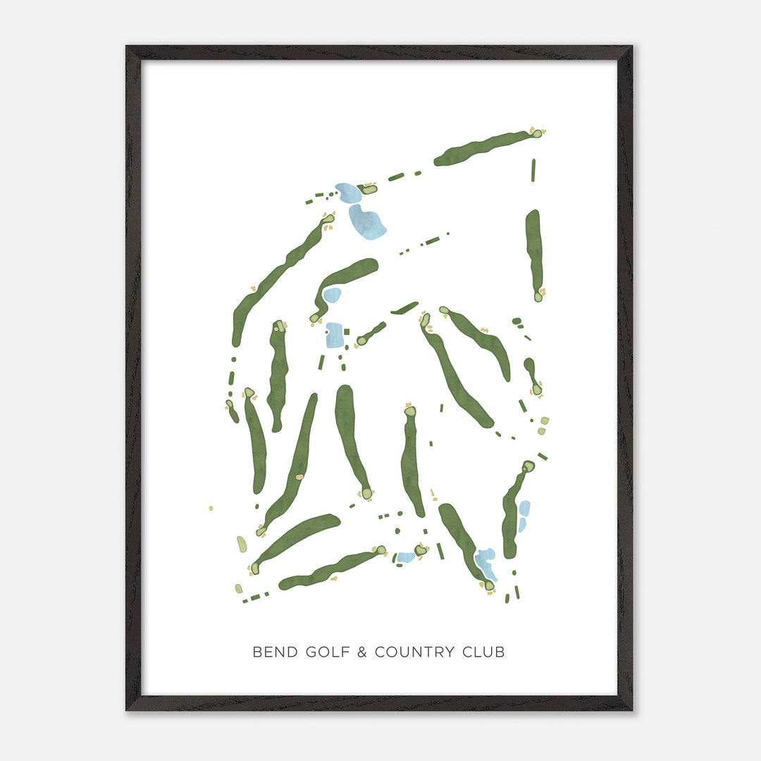 Print of Bend Golf &amp; Country Club Modern Map