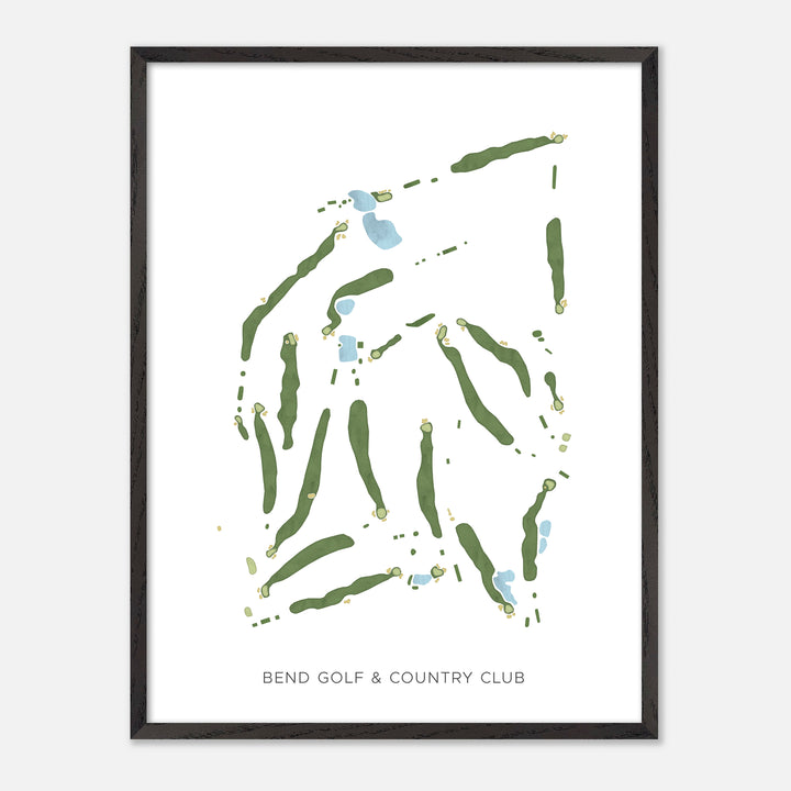 Print of Bend Golf &amp; Country Club Modern Map