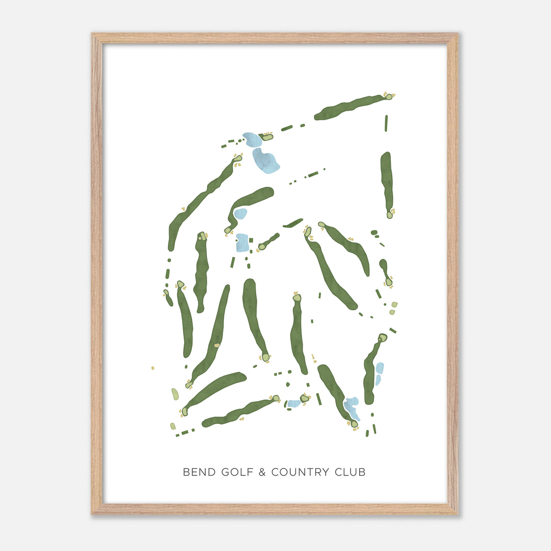 Print of Bend Golf &amp; Country Club Modern Map