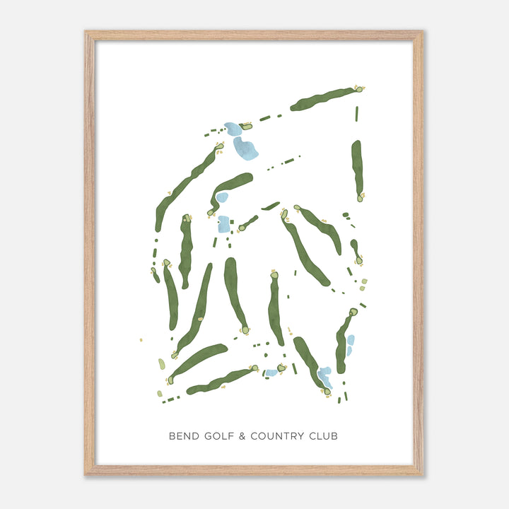 Print of Bend Golf &amp; Country Club Modern Map