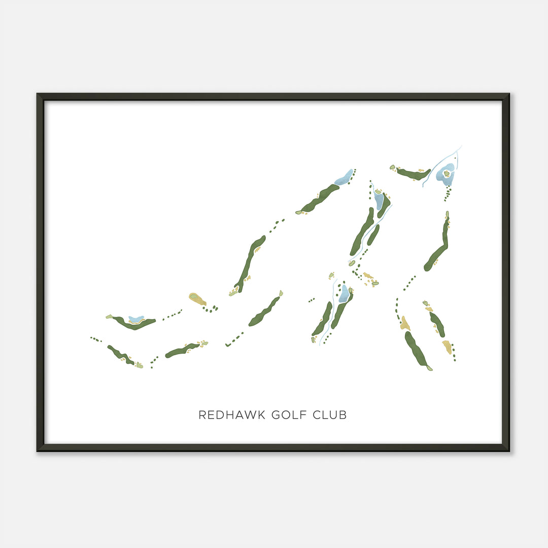 Print of Redhawk Golf Club Modern Map