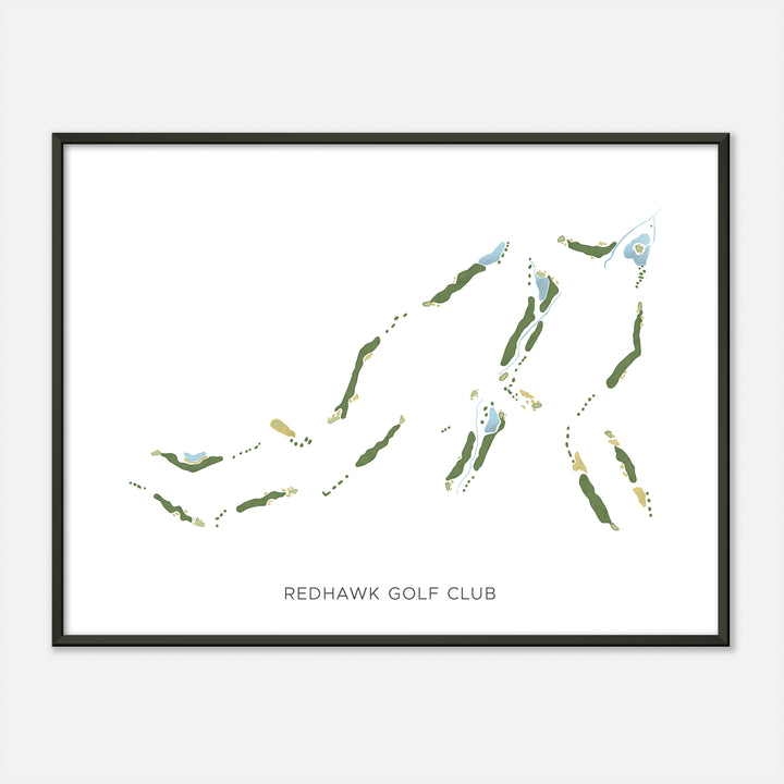 Print of Redhawk Golf Club Modern Map