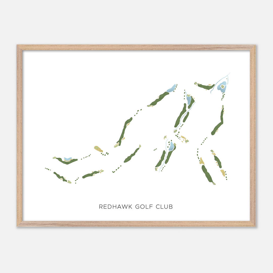 Print of Redhawk Golf Club Modern Map