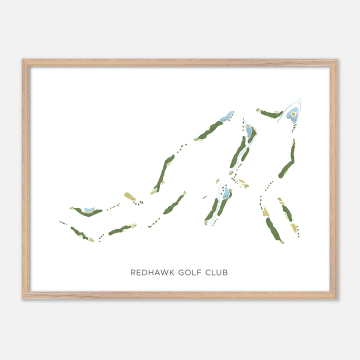 Print of Redhawk Golf Club Modern Map
