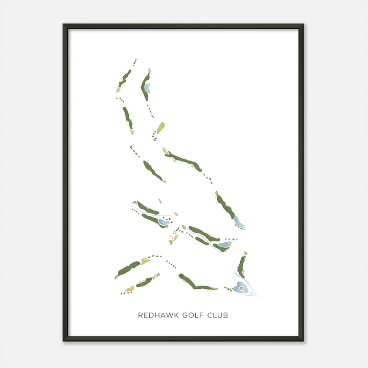 Print of Redhawk Golf Club Modern Map