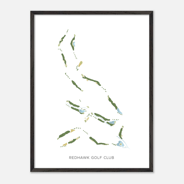 Print of Redhawk Golf Club Modern Map
