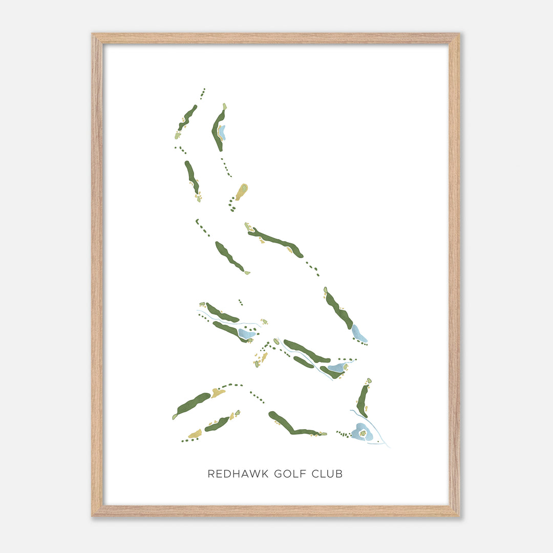 Print of Redhawk Golf Club Modern Map