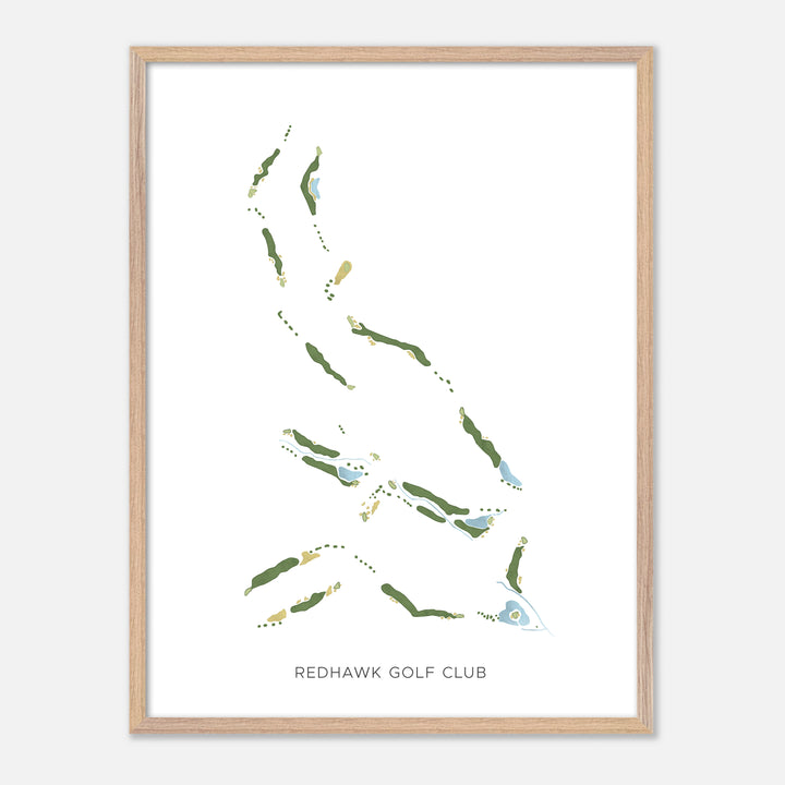 Print of Redhawk Golf Club Modern Map