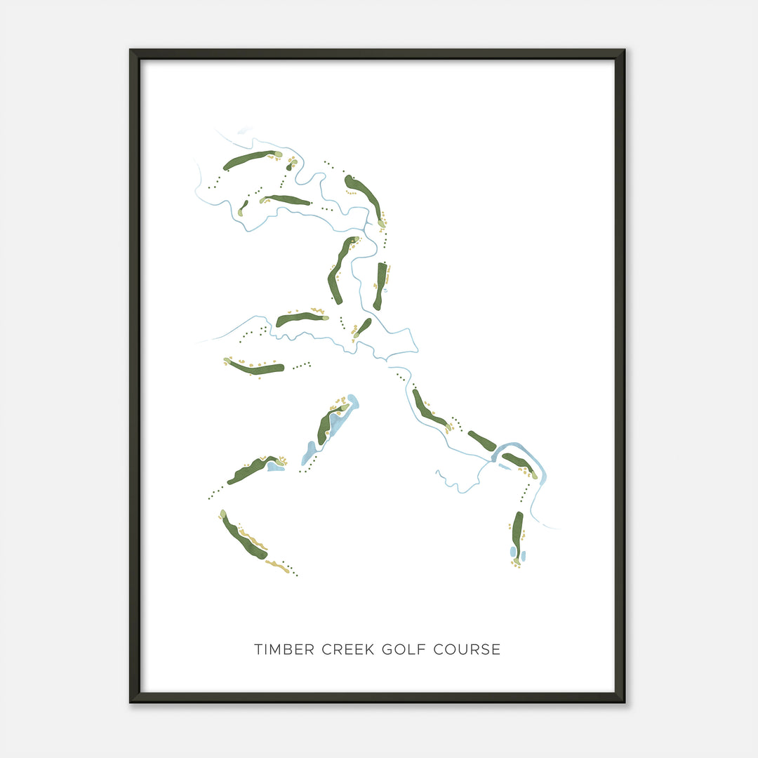 Print of Timber Creek Golf Course Modern Map