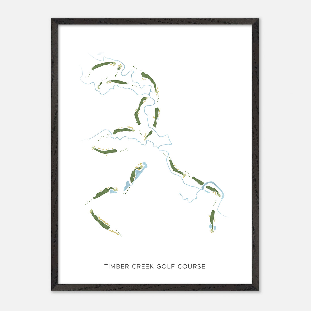 Print of Timber Creek Golf Course Modern Map