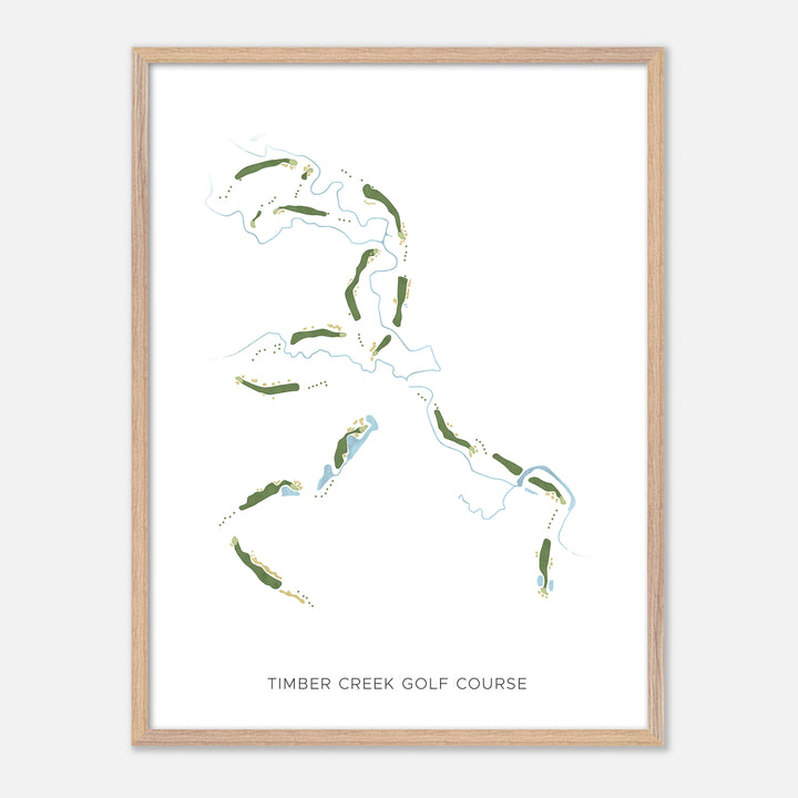 Print of Timber Creek Golf Course Modern Map