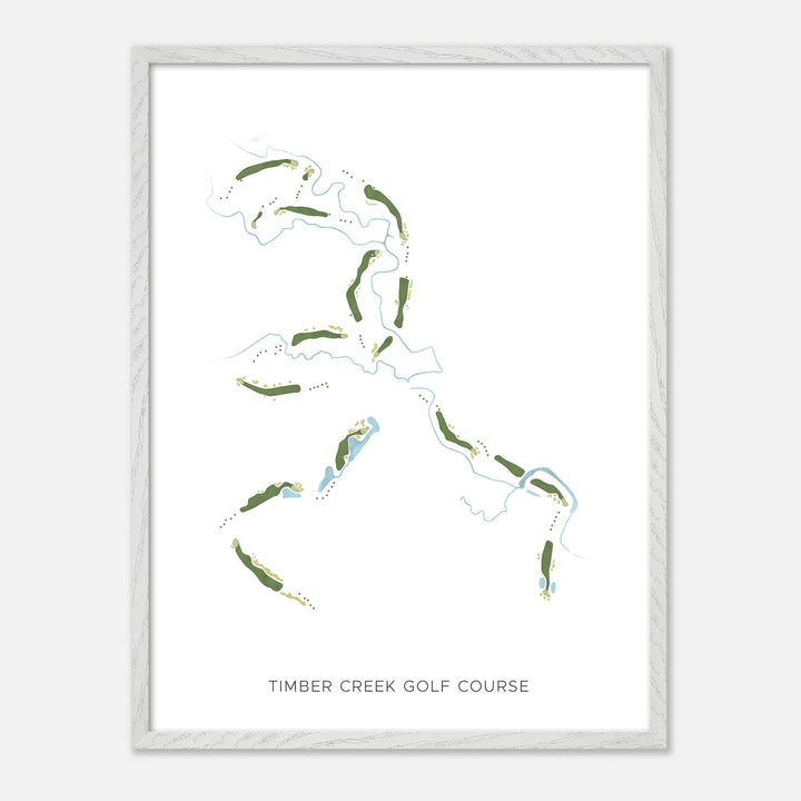 Print of Timber Creek Golf Course Modern Map