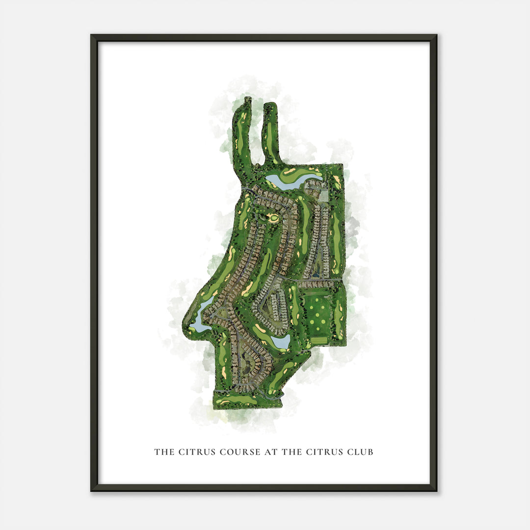 Print of The Citrus Course At The Citrus Club Classic Map