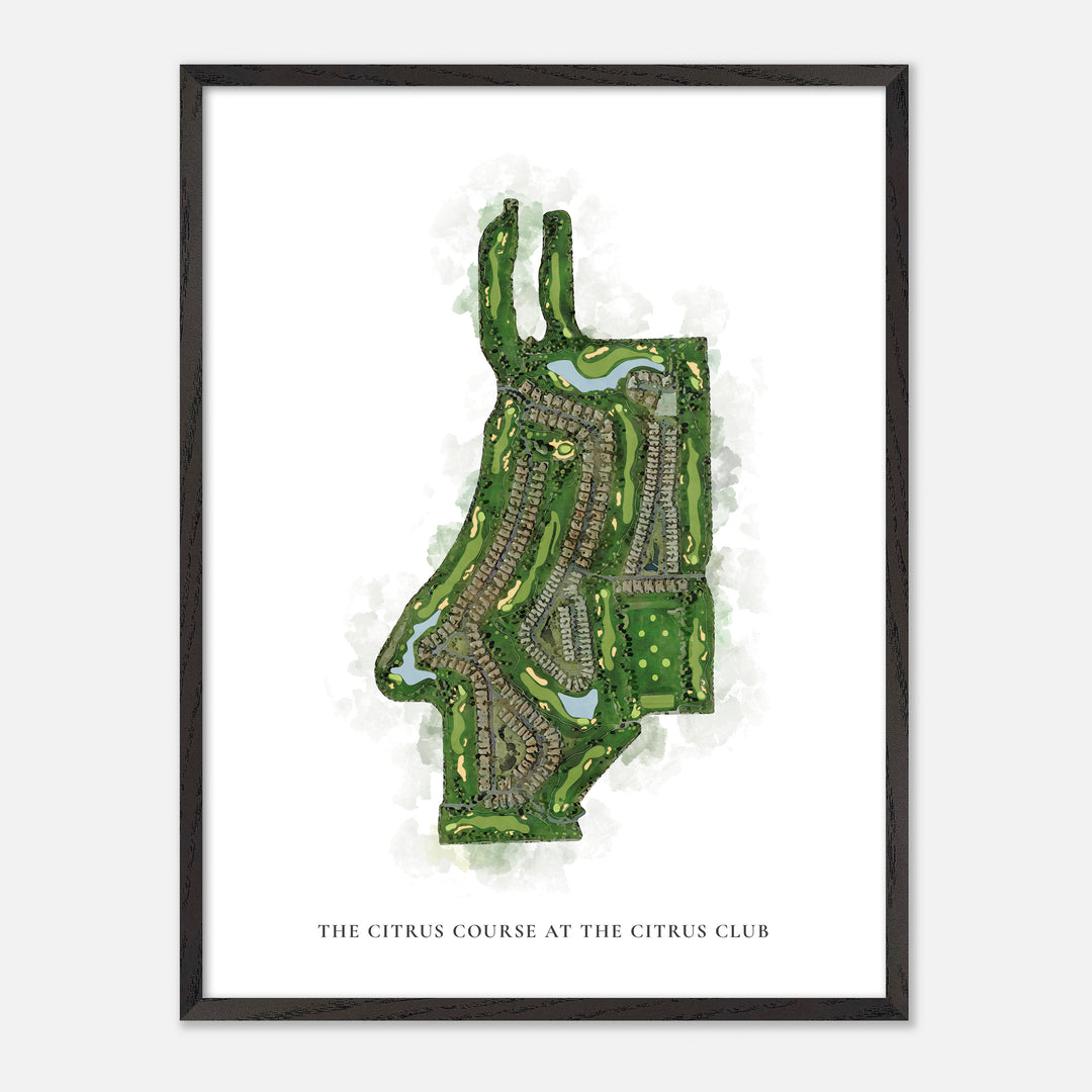 Print of The Citrus Course At The Citrus Club Classic Map
