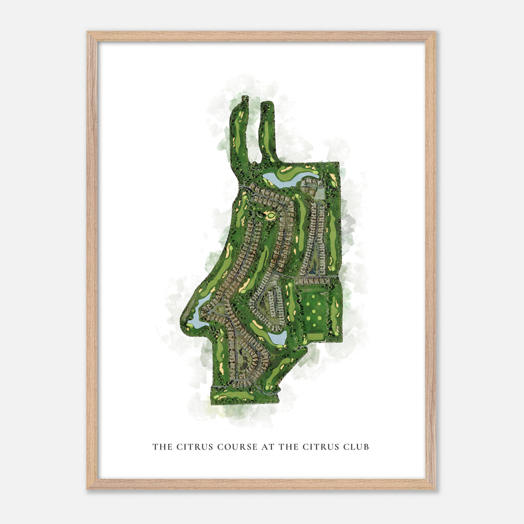 Print of The Citrus Course At The Citrus Club Classic Map