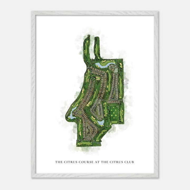 Print of The Citrus Course At The Citrus Club Classic Map