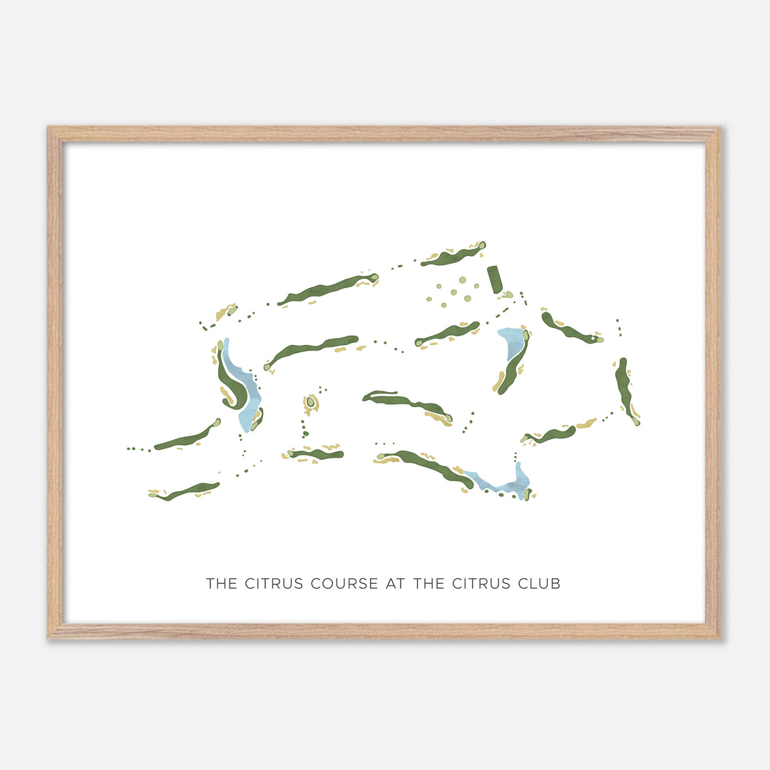 Print of The Citrus Course At The Citrus Club Modern Map