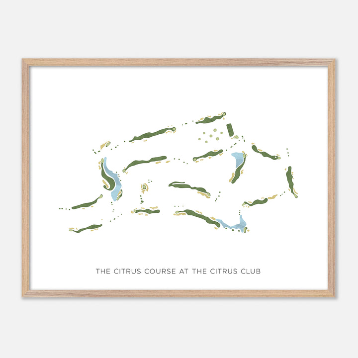 Print of The Citrus Course At The Citrus Club Modern Map