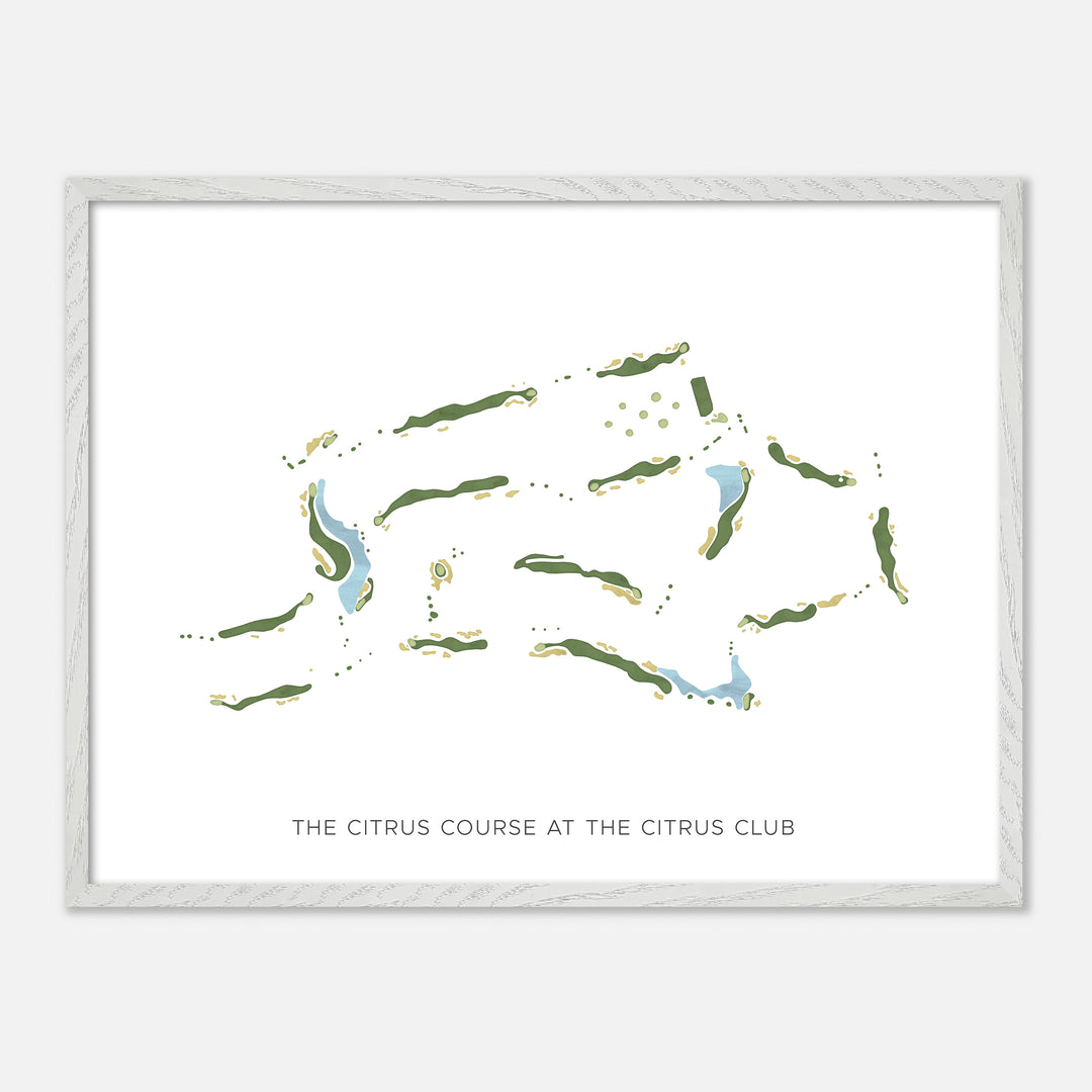 Print of The Citrus Course At The Citrus Club Modern Map