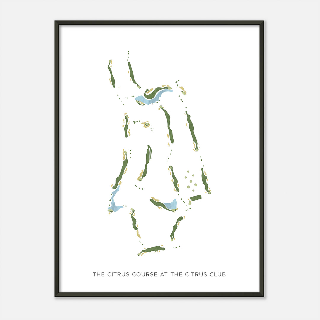 Print of The Citrus Course At The Citrus Club Modern Map